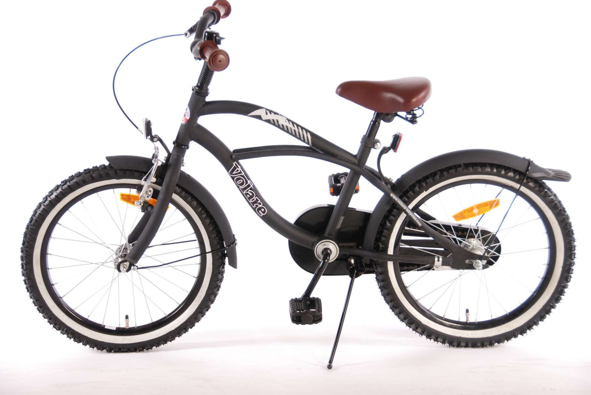 Volare Black Cruiser Kinderfiets Jongens 18 inch Zwart 95% afgemonteerd