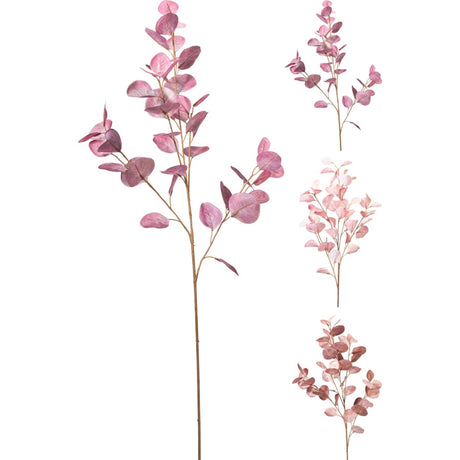 Home styling kunsttak glimmend eucalyptus 3 assorti