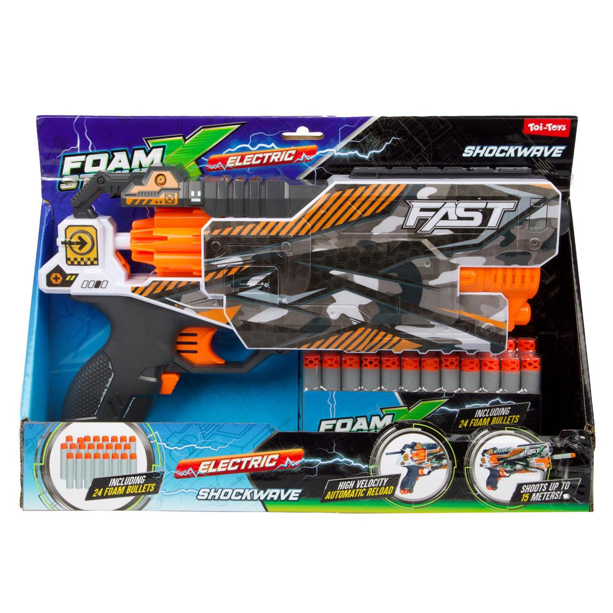 Toi-toys foam strikex pistool fast l met 24 foampijlen