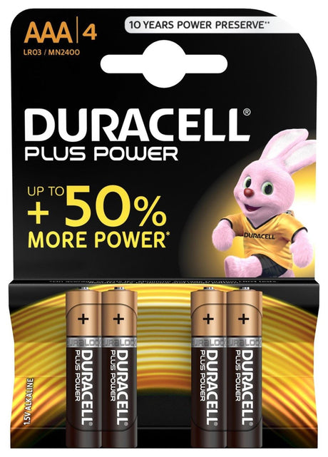 Duracell batterij aaa 2400mah 1,5v lr03 power boost (4st)