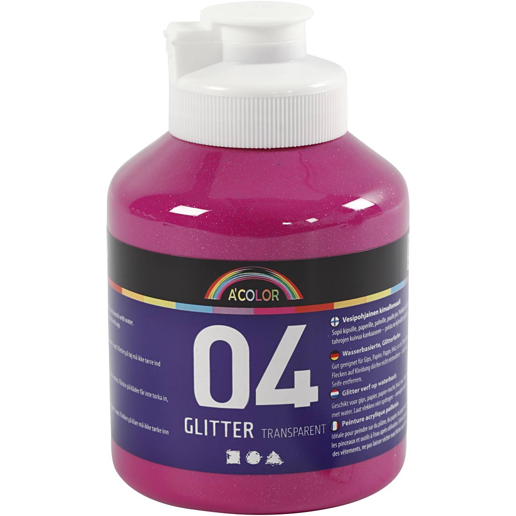 Creativ company https: www.cchobby.nl acrylverf-met-glitters-roze-500-ml-1-fles