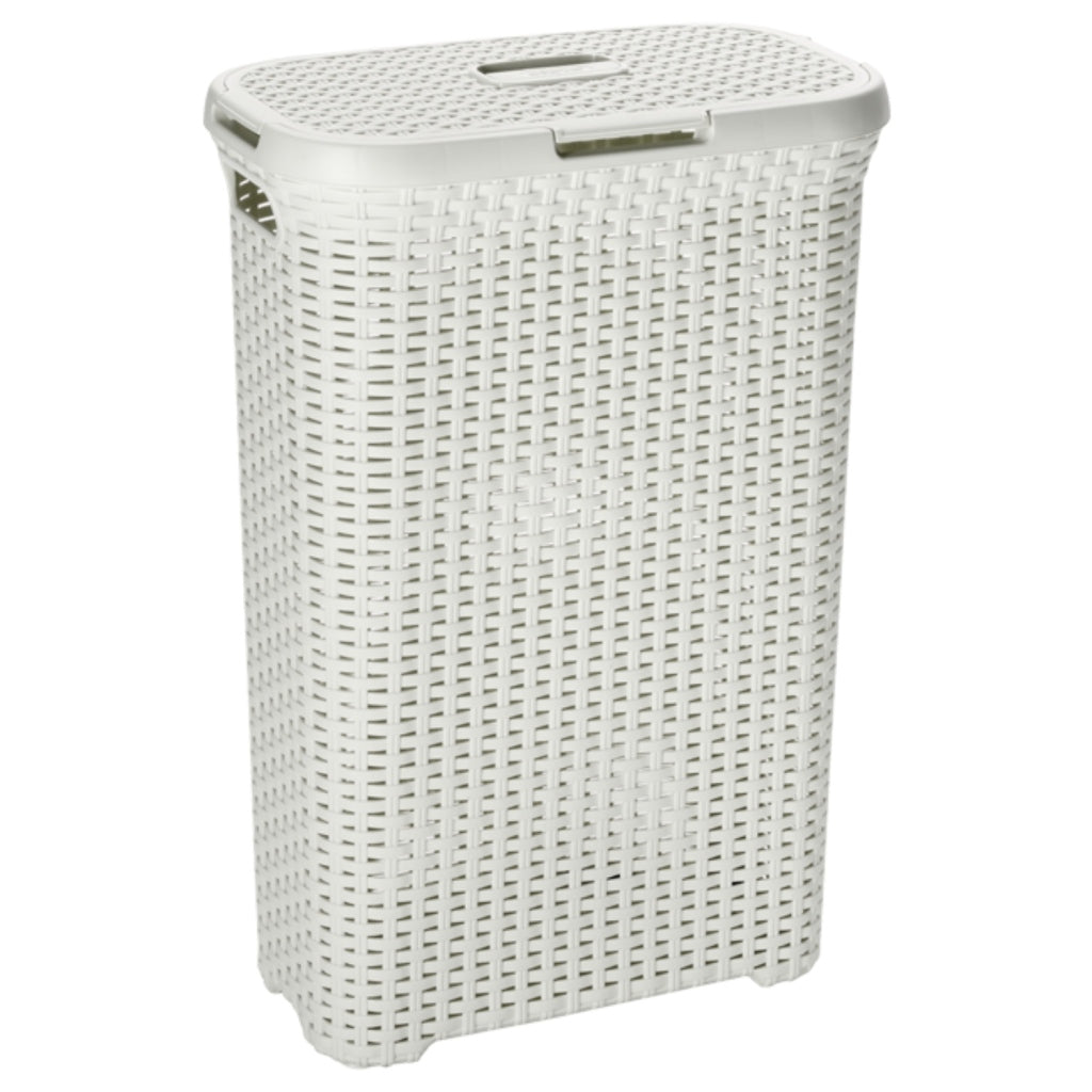 Curver style wasmand met deksel 40l wit