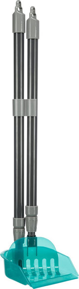 Trixie vuilblik met hark grijs blauw (60-107 cm)