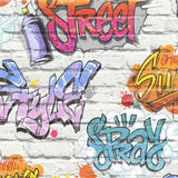 Dutch wallcoverings dutch wallcoverings behang graffiti meerkleurig l179-05