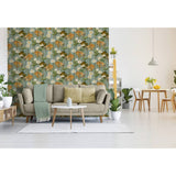 DUTCH WALLCOVERINGS DUTCH WALLCOVERINGS Behang Fish Flower groen