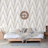 Dutch wallcoverings dutch wallcoverings behang geometric wit en goudkleurig