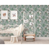 Dutch wallcoverings dutch wallcoverings behang eden grijs en lichtgroen