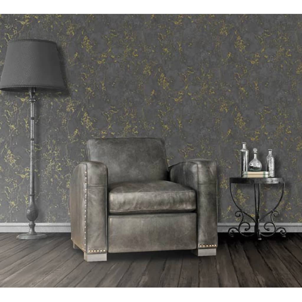 Dutch wallcoverings dutch wallcoverings behang marble zwart en goud