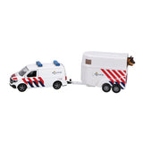 Kids globe vw transporter politie met paardentrailer