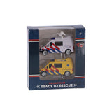 Rapid wheels diecast hulpdienstvoertuig 2 stuks assorti