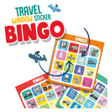 Ses reisspel raamsticker bingo