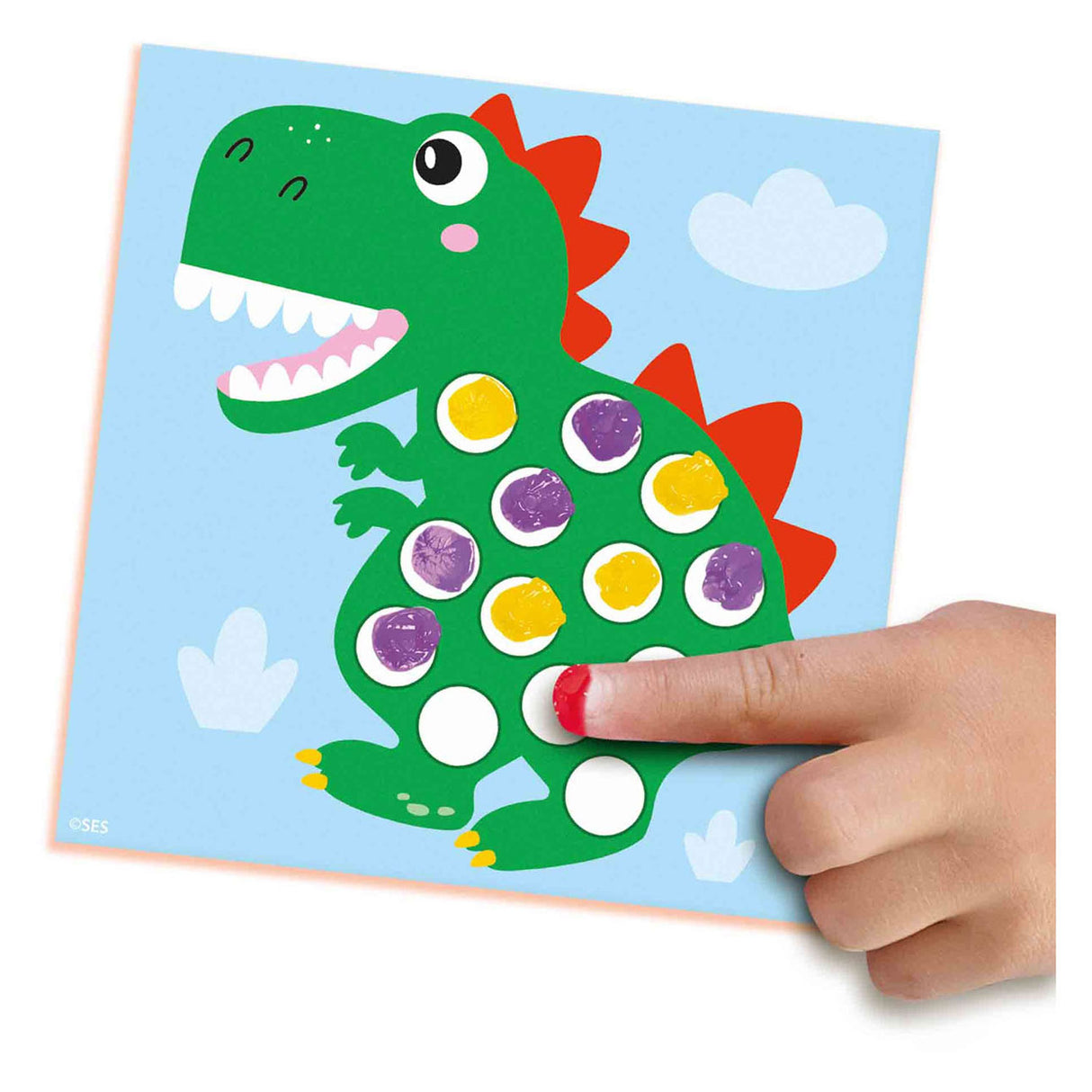 Ses my first - vingerafdruk verf dino's