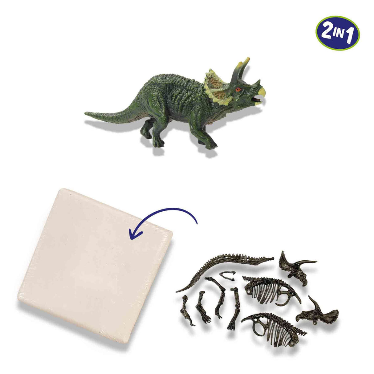 SES Explore en Skelet Opgraven 2in1 Triceratops