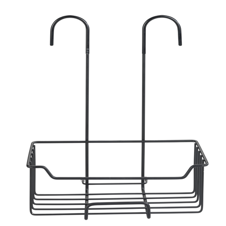 Wenko 1065528 - douchecaddy milo rvs zwart | 1 stuks