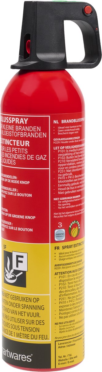 Smartwares fex-15371 - blusspray 750ml - geschikt voor auto, caravan - pfas vrij - a + f
