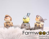 Farmwood animals tuinbeeld vogel met muziek 9x6x10 cm