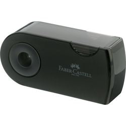 Faber-castell puntenslijper - sleeve - dubbelgaats - zwart - fc-182700