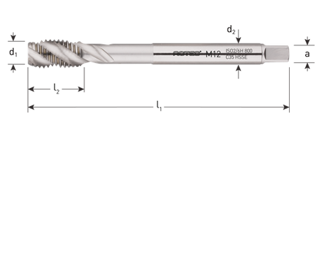Rotec machinetap din374 mf16x1.5 blind