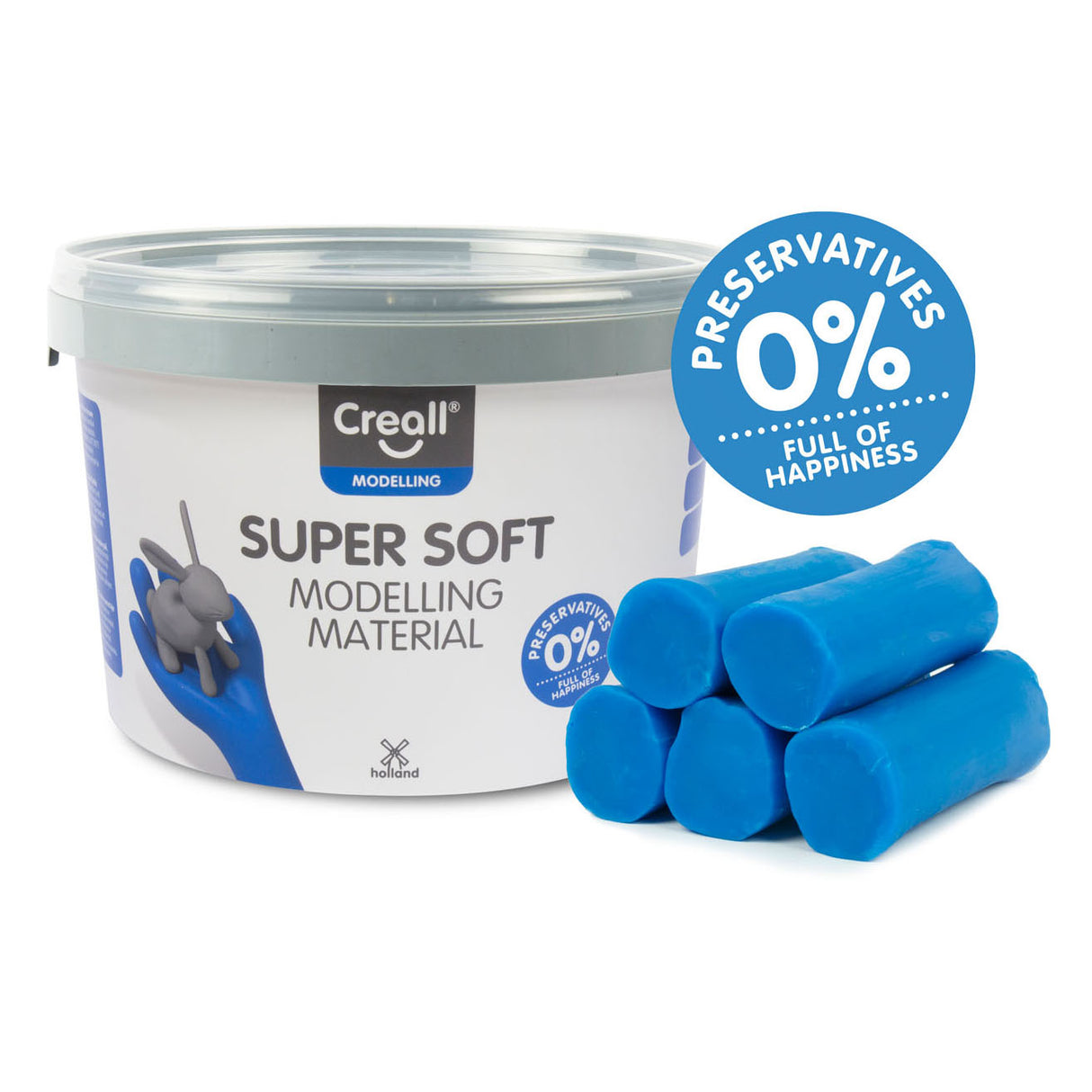 Creall Supersoft klei Blauw, 1750gr.