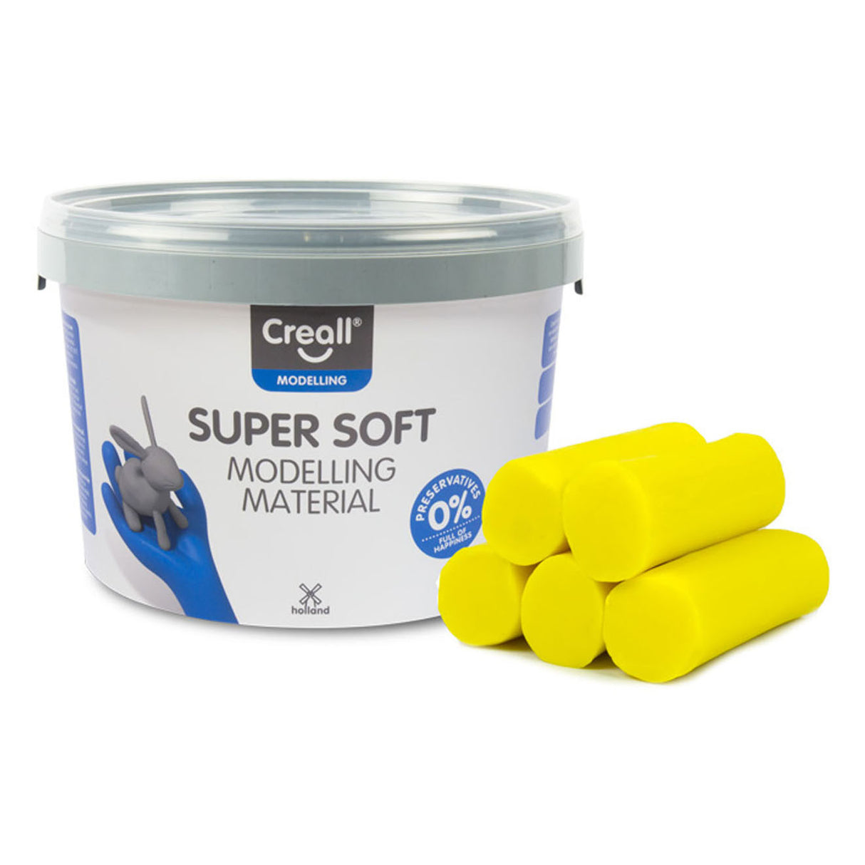 Creall Supersoft klei Geel, 1750gr.