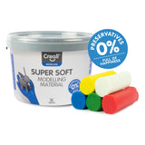 Creall Supersoft Klei 5 kleuren, 1750gr.