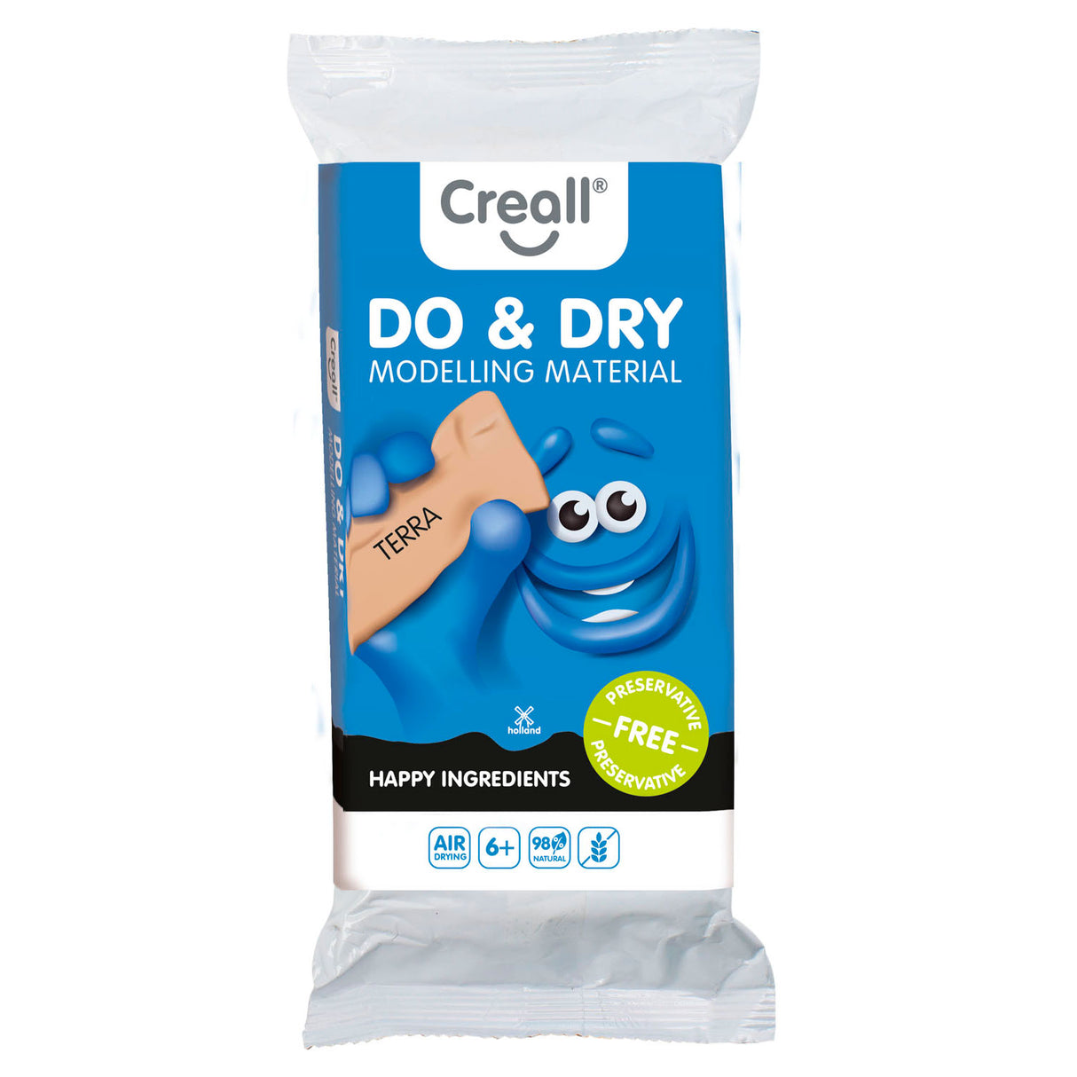 Creall Do Dry Boetseerklei Conserveringsvrij Terra, 1000gr.