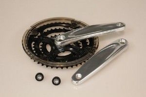 Lasco crankset 24 34 42t zilver zwart verdiept -4mm