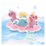 Ses creative - tiny talents - eenhoorn bad eiland - foam eenhoorns - drijvend badspeelgoed - stimuleert fantasie - creatief spelen - baby badspeelgoed - eenhoorn speelgoed