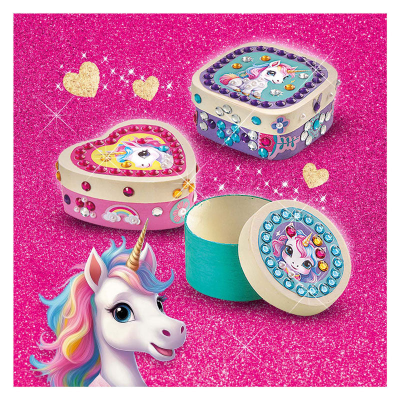 Ses creative ses unicorn - diamond painting sieradendoosjes