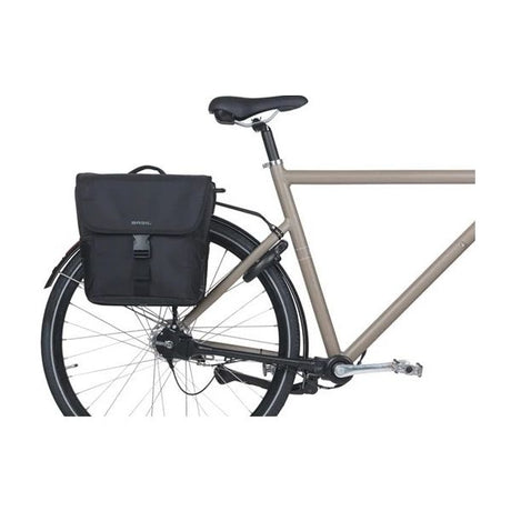 Basil dubbele fietstas go mik 32 liter - zwart