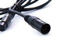 Rolux 4-pins xlr female met 4 pins male connector rl-c7