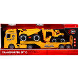 Rapid wheels autotransporter + 2 bouwvoertuigen + licht en geluid
