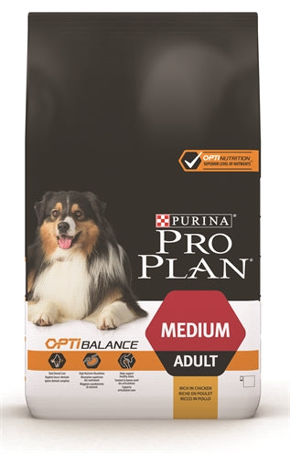 Pro plan Plan Plan dog adult medium kip rijst