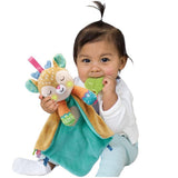 Vtech dierenvriendjes 2 in 1 knuffelhertje - interactieve knuffel - handig knuffeldoekje - educatief babyspeelgoed - vanaf 0 tot 36 maanden