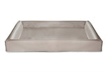 Bia bed kunstleer hoes hondenmand taupe