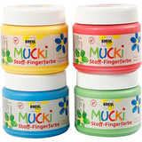Mucki https: www.cchobby.nl muck-vingerverf-blauw-groen-rood-geel-4x150-ml-1-doos