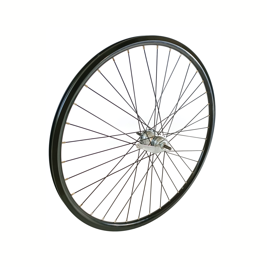 Achterwiel 28x1 5 x1 3 8 Nexus 3 remnaaf aluminium velg, zwart.