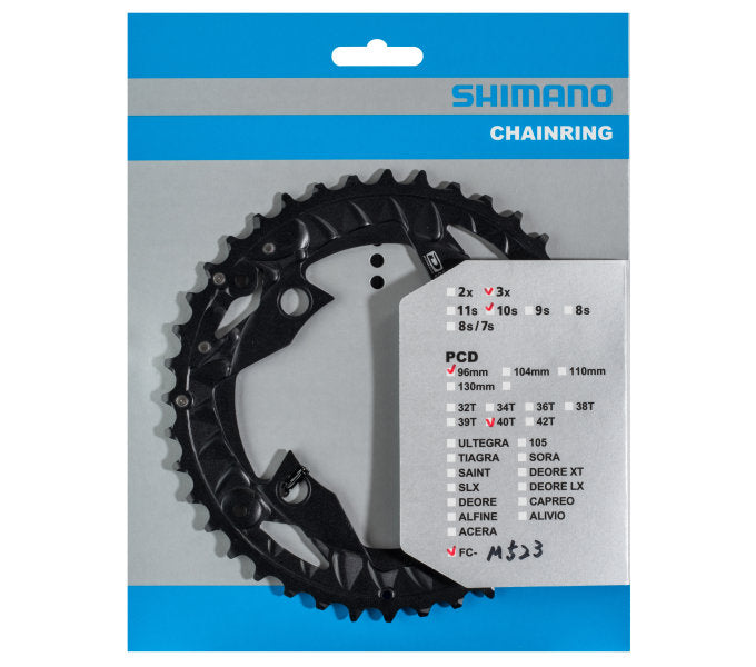 Shimano - Kettingblad 40T FC-MT500 FC-M523 voor kettingbeschermer (AN) 10 speed - zwart