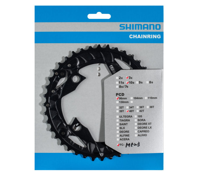 Shimano Kettingblad 40T FC-MT500 FC-M523 (AN) 10 speed zwart