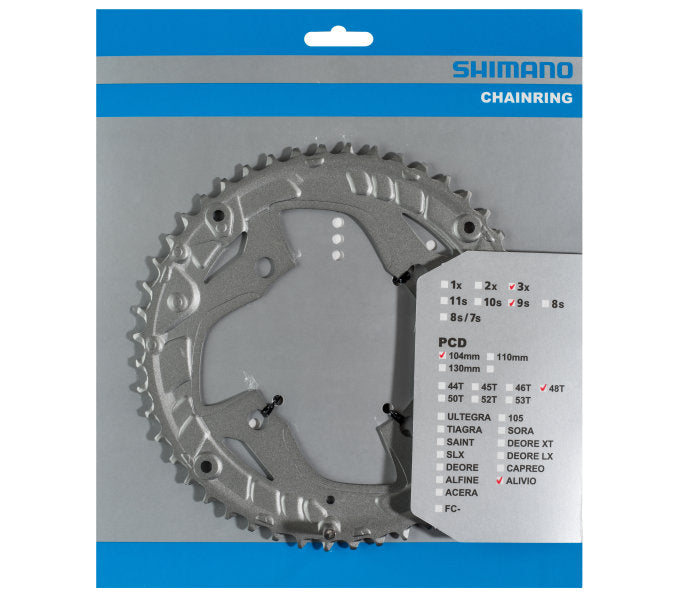 Shimano Kettingblad 48 tands Alivio FC-T4060 9 speed zilver