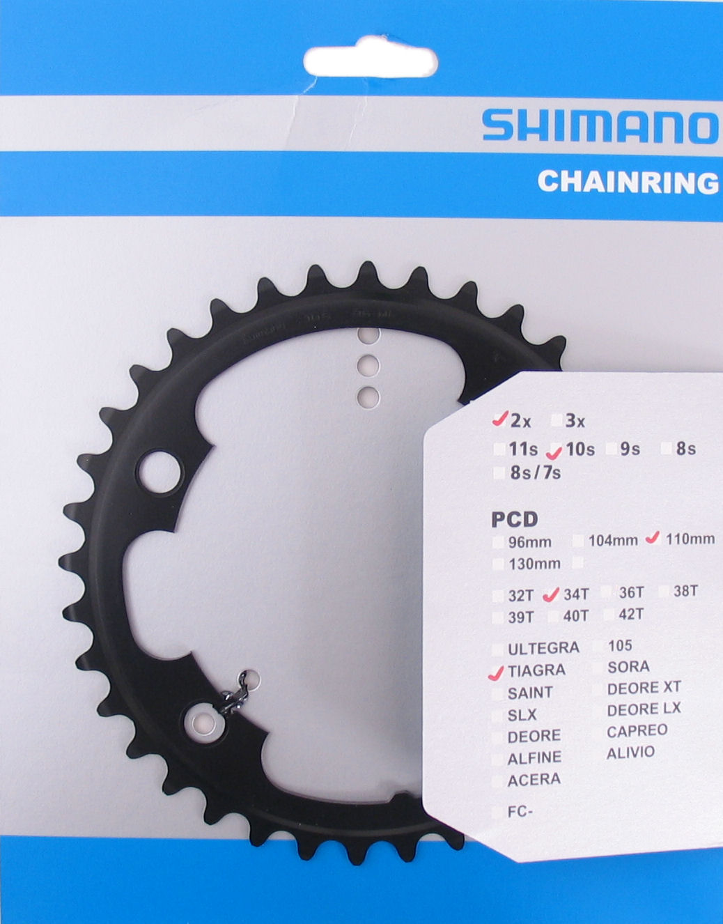 Shimano Kettingblad Tiagra 10V 34T Y1RC34000 FC-4700