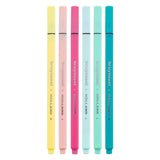 Bruynzeel fineliner set licht 6 kleuren