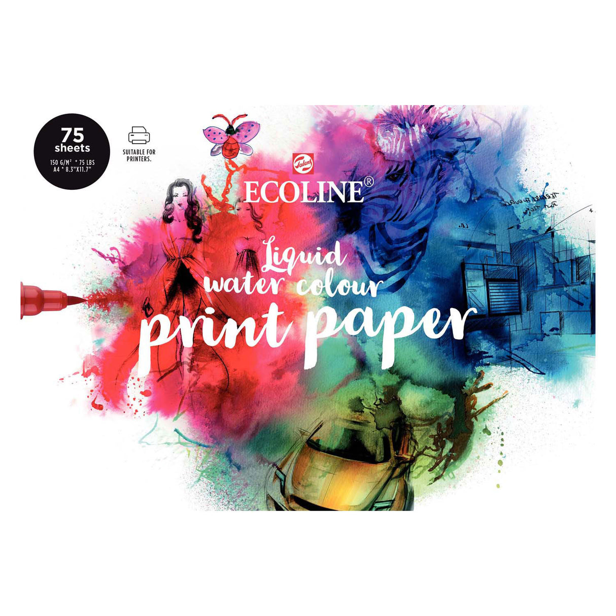 Ecoline printerpapier, 21x29,7cm (a4), 150 g m, 75vel