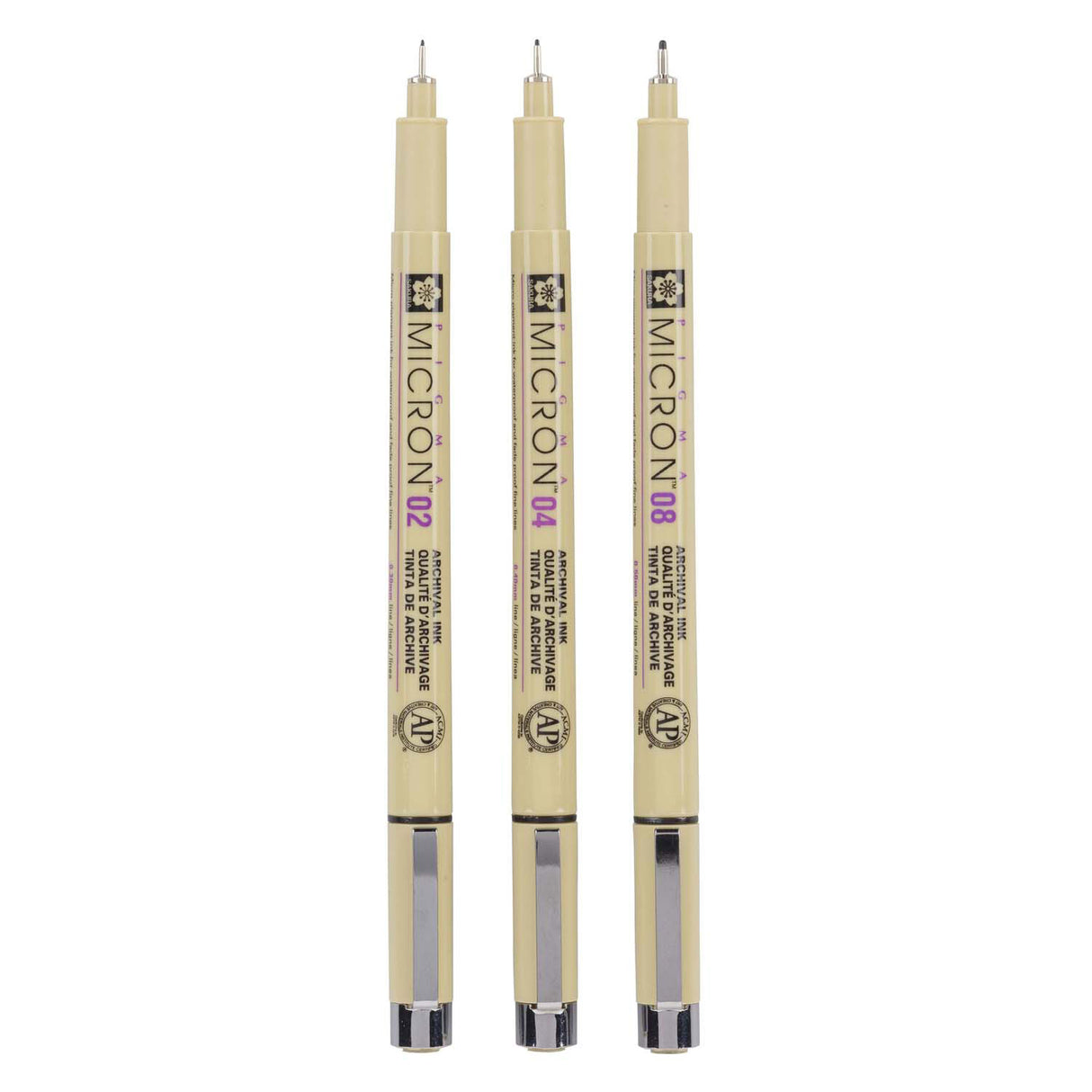 Sakura pigma micron fineliners etui - 3 fineliners - zwart