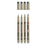 Sakura pigma micron fineliner set, 4 maten, licht koelgrijs