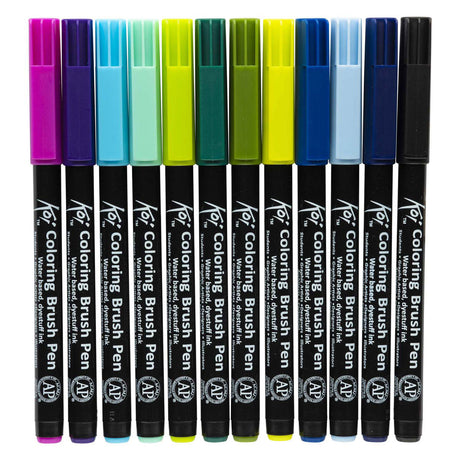 Sakura koi coloring brush pen set, 24 kleuren