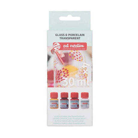 Talens art creation glas porseleintransp. 4x30ml rozefrost