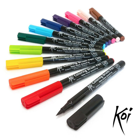 Sakura koi coloring brush pen set | 12 kleuren