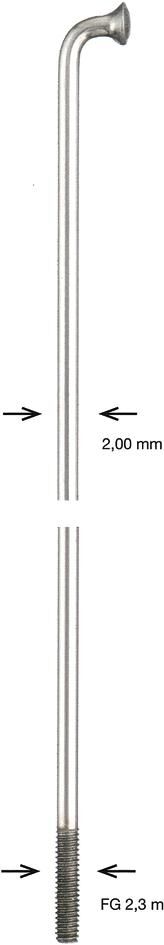 Alpina spaak spoke zinc 2x236 mm