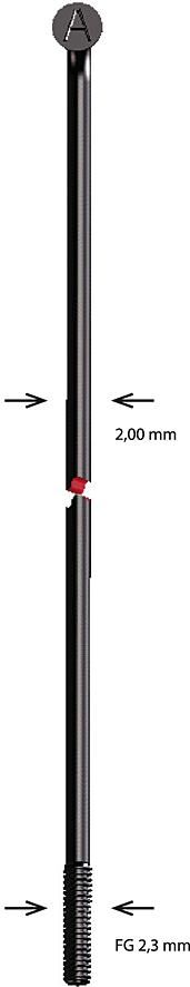Alpina spaak spoke stainless steel 2x168mm